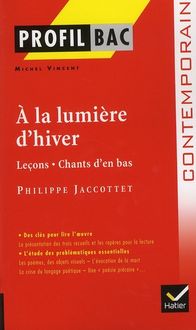 Produktbild: A la Lumiere D'Hiver, de Jacottet ; Terminale l