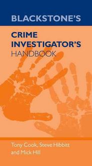 Produktbild: Cook, T: Blackstone's Crime Investigator's Handbook