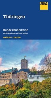 Produktbild: ADAC Bundesl&auml;nderkarte Deutschland 08 Th&uuml;ringen 1:250.000