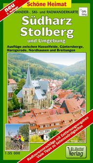 Produktbild: S&uuml;dharz, Stolberg und Umgebung 1 : 35 000. Radwander-und Wanderkarte