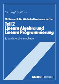 Produktbild: Lineare Algebra und Lineare Programmierung