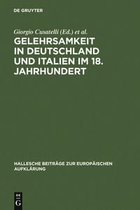 Produktbild: Gelehrsamkeit in Deutschland und Italien im 18. Jahrhundert
