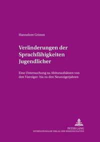 Produktbild: Ver&auml;nderungen der Sprachf&auml;higkeiten Jugendlicher