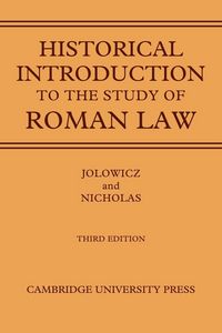 Produktbild: A Historical Introduction to the Study of Roman Law