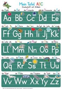 Produktbild: Mein Tafel-ABC in Druckschrift mit Artikeln