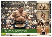 Produktbild: KI Sumo-K&auml;mpfer Im Ring der Giganten (Wandkalender 2026 DIN A4 quer), CALVENDO Monatskalender