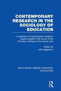 Produktbild: Contemporary Research in the Sociology of Education (RLE Edu L)