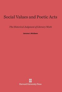 Produktbild: Social Values and Poetic Acts