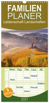 Produktbild: Familienplaner 2027 - Leidenschaft Landschaften mit 5 Spalten (Wandkalender, 21 x 45 cm) CALVENDO