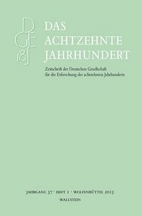 Produktbild: Das achtzehnte Jahrhundert. Zeitschrift der Deutschen Gesellschaft... / Das achtzehnte Jahrhundert 37/1. Jg.37/1