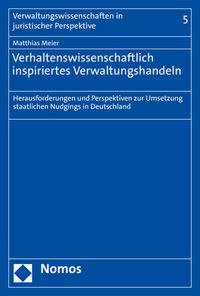 Produktbild: Verhaltenswissenschaftlich inspiriertes Verwaltungshandeln