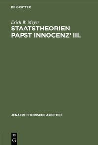 Produktbild: Staatstheorien Papst Innocenz&rsquo; III.