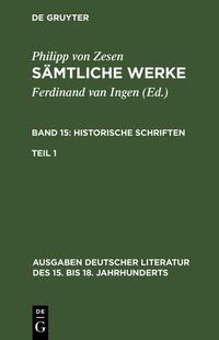 Produktbild: Historische Schriften. Erster Teil