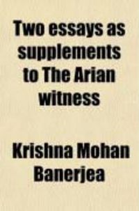 Produktbild: Two Essays as Supplements to the Arian Witness