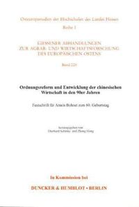 Produktbild: Ordnungsreform und Entwicklung der chinesischen Wirtschaft in den 90er Jahren.