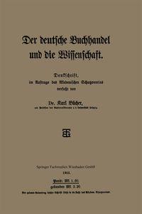 Produktbild: Der deutsche Buchhandel und die Wissenschaft
