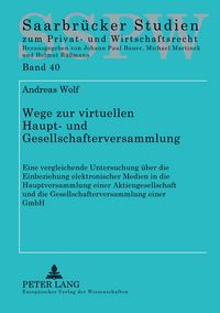 Produktbild: Wege zur virtuellen Haupt- und Gesellschafterversammlung