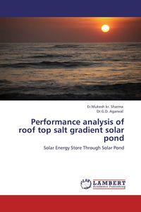 Produktbild: Performance analysis of roof top salt gradient solar pond