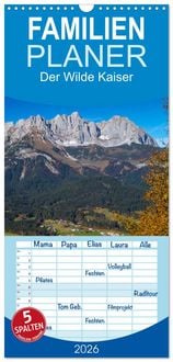 Produktbild: Familienplaner 2026 - Der Wilde Kaiser, das Kletterparadies bei Kitzb&uuml;hel mit 5 Spalten (Wandkalender, 21 x 45 cm) CALVENDO