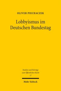 Produktbild: Lobbyismus im Deutschen Bundestag