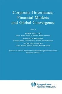 Produktbild: Corporate Governance, Financial Markets and Global Convergence