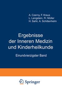 Produktbild: Ergebnisse der inneren Medizin und Kinderheilkunde