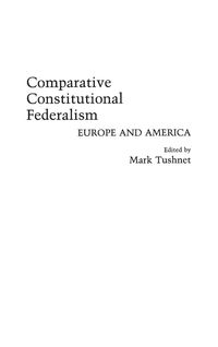 Produktbild: Comparative Constitutional Federalism