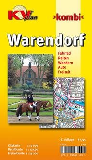 Produktbild: Warendorf, KVplan, Radkarte/Reiterkarte/Wanderkarte/Stadtplan, 1:25.000 / 1:12.500 / 1:5.000