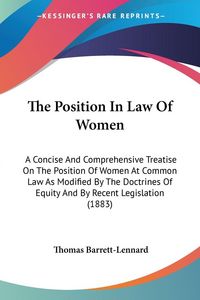 Produktbild: The Position In Law Of Women