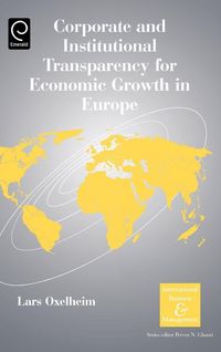 Produktbild: Corporate and Institutional Transparency for Economic Growth in Europe