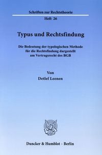 Produktbild: Typus und Rechtsfindung.