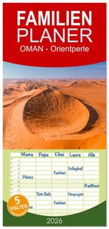 Produktbild: Familienplaner 2026 - OMAN - Orientperle mit 5 Spalten (Wandkalender, 21 x 45 cm) CALVENDO