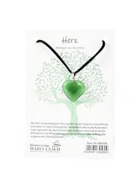Produktbild: Halsanh&auml;nger Herz Aventurin, 2 cm, mit Schnur auf K&auml;rtchen