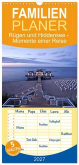 Produktbild: Familienplaner 2027 - R&uuml;gen und Hiddensee - Momente einer Reise mit 5 Spalten (Wandkalender, 21 x 45 cm) CALVENDO