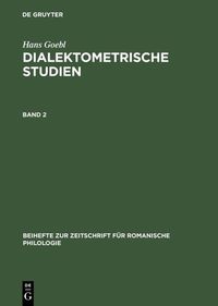 Produktbild: Dialektometrische Studien. Band 2