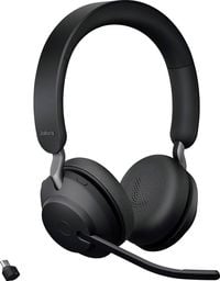 Produktbild: Jabra Evolve2 65 UC On Ear Headset Bluetooth&reg; Stereo Schwarz Lautst&auml;rkeregelung, Batterieladeanzeige, Mikrofon-Stummschaltung Telefon