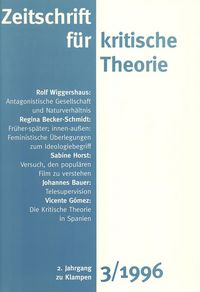 Produktbild: Zeitschrift f&uuml;r kritische Theorie / Zeitschrift f&uuml;r kritische Theorie, Heft 3 (1996)