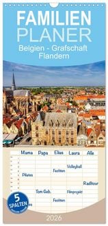 Produktbild: Familienplaner 2026 - Belgien - Grafschaft Flandern mit 5 Spalten (Wandkalender, 21 x 45 cm) CALVENDO
