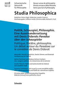 Produktbild: Politik, Schauspiel, Philosophie / Politique, th&eacute;&acirc;tre, philosophie