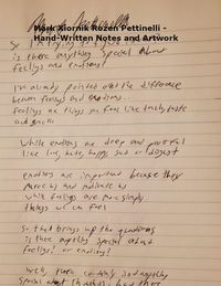 Produktbild: Mark Xiornik Rozen Pettinelli - Hand-Written Notes and Artwork