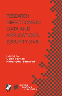Produktbild: Research Directions in Data and Applications Security XVIII