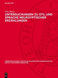 Produktbild: Untersuchungen zu Stil und Sprache neu&auml;gyptischer Erz&auml;hlungen