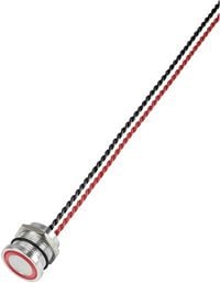 Produktbild: TRU Components 649955 PS193P10Y01R24L Piezotaster Rot (&Oslash;) 22mm 1St.