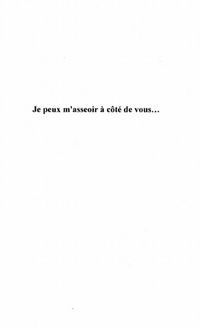 Produktbild: Je peux m'asseoir a cote de vous