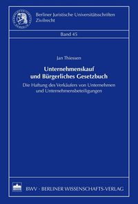 Produktbild: Unternehmenskauf und B&uuml;rgerliches Gesetzbuch