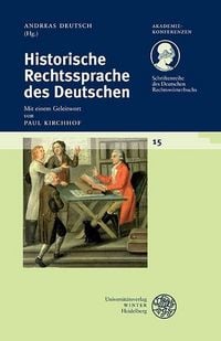 Produktbild: Historische Rechtssprache des Deutschen