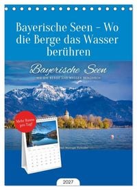 Produktbild: Tischplaner 2027 - Bayerische Seen - Wo die Berge das Wasser ber&uuml;hren (A5 Tischkalender zum Aufstellen) CALVENDO