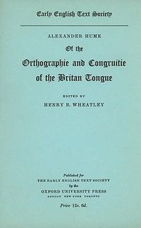 Produktbild: Orthographie and Congruitie of the Britan Tongue