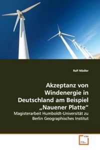 Produktbild: M&auml;dler, R: Akzeptanz von Windenergie in Deutschlandam Beispi