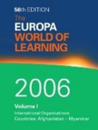 Produktbild: World of Learning 2006 Volume 1